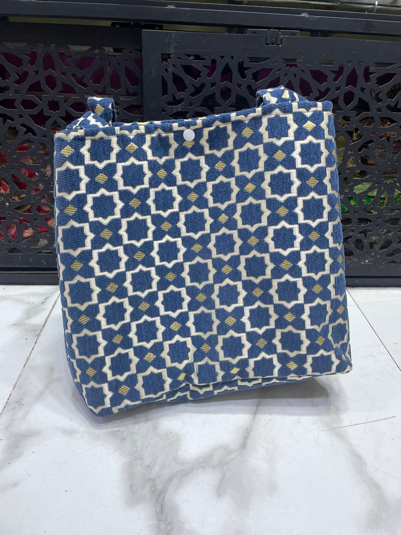 Sac marocain pour femme Sac en tissu à carreaux fait main Couleurs vives immagine 8