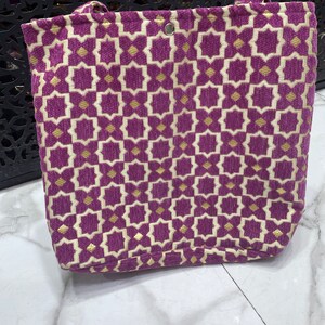 Sac marocain pour femme Sac en tissu à carreaux fait main Couleurs vives immagine 6