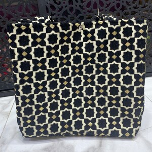 Sac marocain pour femme Sac en tissu à carreaux fait main Couleurs vives immagine 7