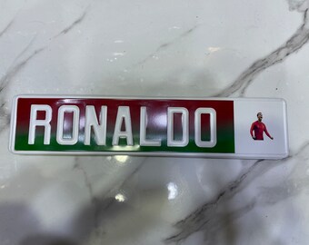 Targa fatta a mano in latta di giocatori famosi Messi Ronaldo Maradona Calcio Calcio Targa Decorazione da parete