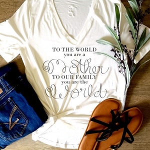 To the world you are a Mother, to our family you are the World, Mothers Day, SVG