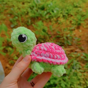 Turtle- Handmade Crochet Turtle Stuffed Animal Amigurumi Plushie Toy Decor