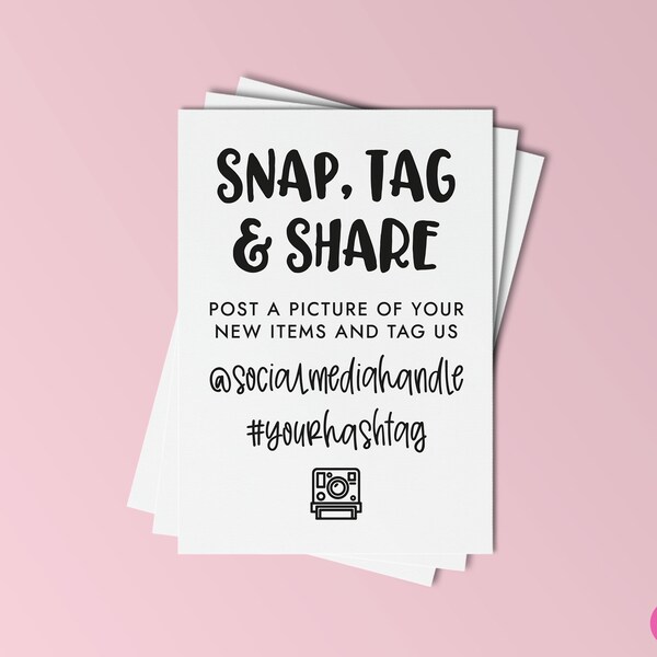 Hashtag Card Etsy UK
