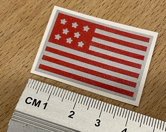 US USA American flag small decal sticker for bike frame car bodywork cycle helmet