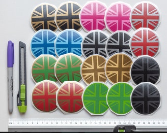 Union Jack Flag Decal Stickers: Retro Car/Bike Decor (Set of 2)