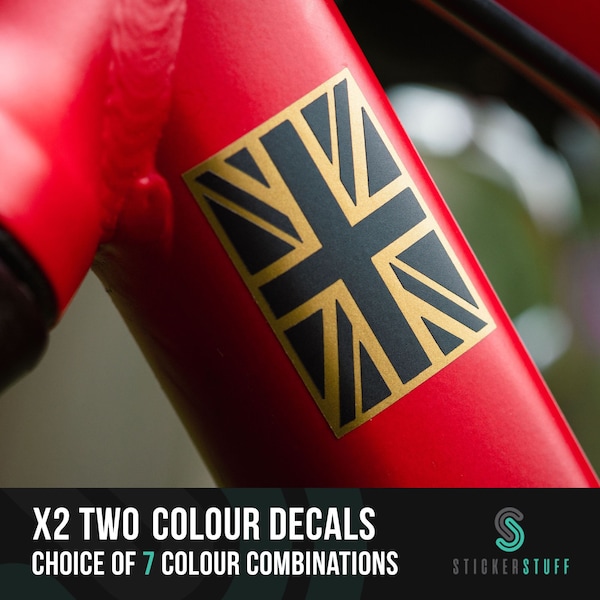 British UK Union Jack flag small decal sticker for bike frame car bodywork cycle helmet