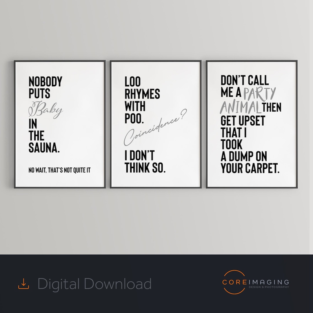 Humorous Quote Funny Sayings Wall Art Poster Printable Etsy