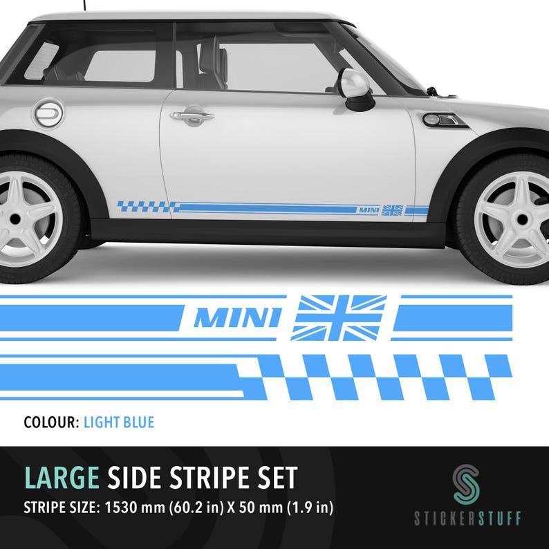 Mini Side Stripes Decal: British Flag Racing Design - Etsy Australia