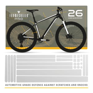 Adesivos transparentes de proteção para quadro de bicicleta: PVC durável, protetor de PPF para bicicletas de MTB e estrada.