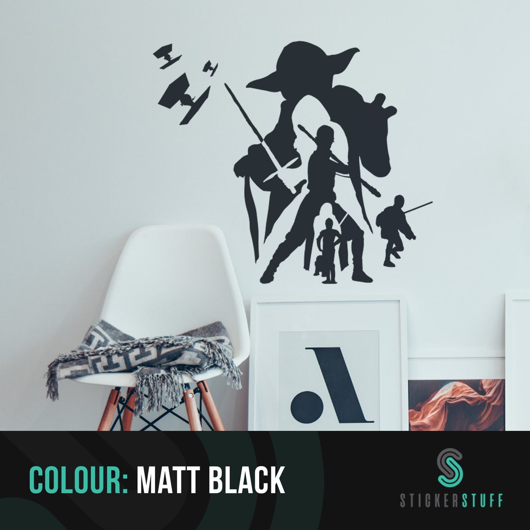 Large Scifi Themed Wall Scene Decal for Living Room or Etsy