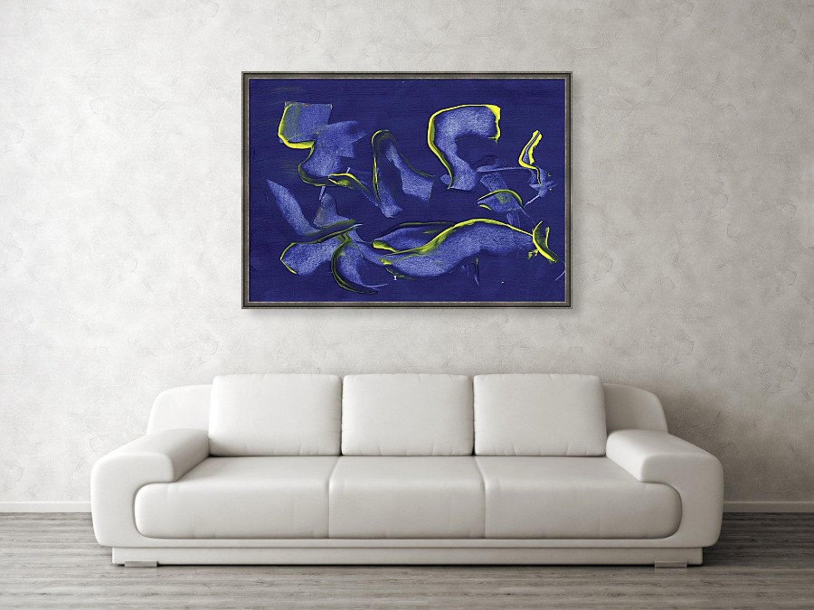 Abstract wall art printable Trendy wall art abstract blue Etsy