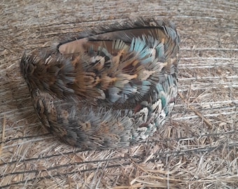 The Wide Luxury Pheasant Feather Alice Band, Hair Band