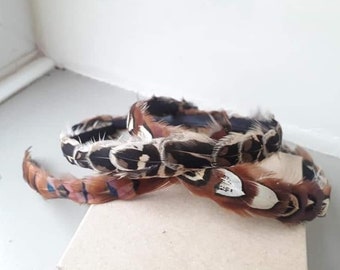 Pheasant Feather Alice Bands, Country Style Hairband, Pack of 3