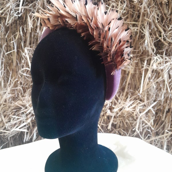 Feather Head band, Feather Fascinator, Velvet Alice band, Cheltenham races, Ascot Races, Newmarket, Ladies Day, Wedding Guest, Fascinator