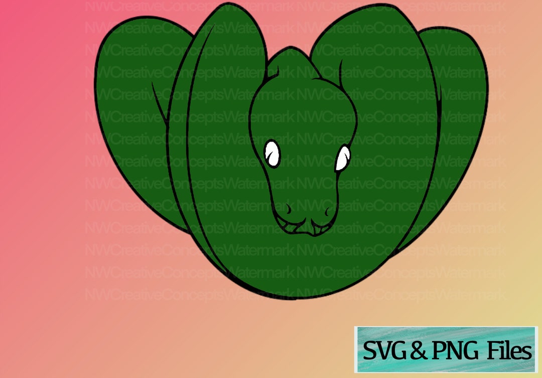 Snake SVG, Green Tree Python SVG & PNG Download File - Etsy