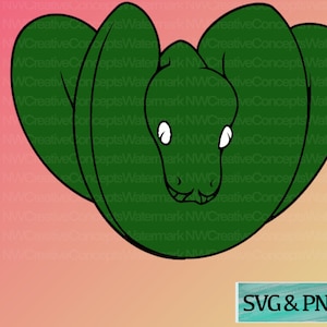 Snake SVG, Green Tree Python SVG & PNG Download File - Etsy