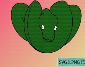 Snake SVG, Green Tree Python SVG & PNG Download file