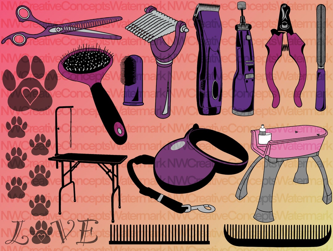Buy Dog Grooming Tools SVG PNG Download Online in India