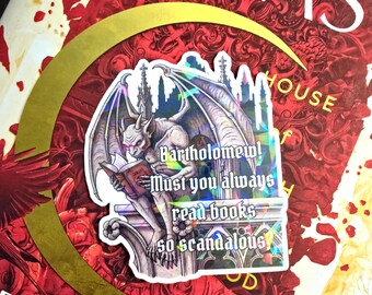 Knight and Moth Sticker: Gothic Romance Bookish Decal with Holographic Overlay