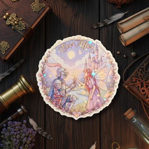 Holographic Romance Fantasy Sticker: Fairytale Bookish Decal