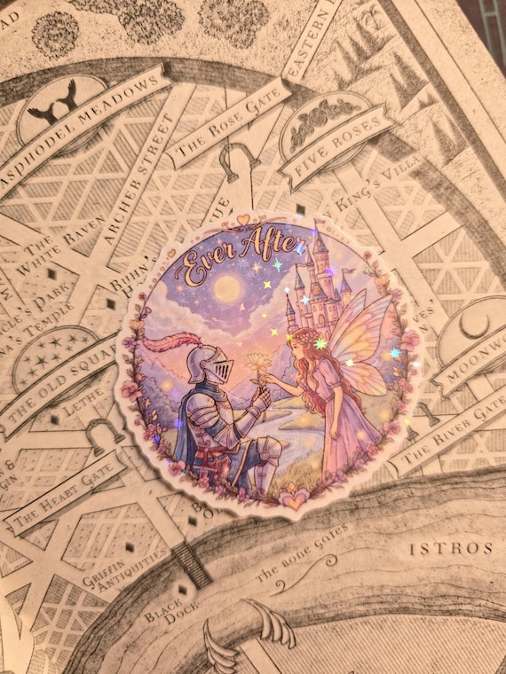 Holographic Romance Fantasy Sticker: Fairytale Bookish Decal