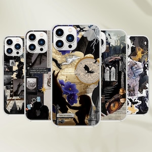 Coque de portable Iron Flame - Art esthétique livre de dragon quatrième aile pour iPhone 16 Pro Max 15 14 13 12 11 X 8 Plus Samsung S25 Ultra S24 S23 S22