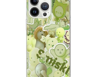 Smiski Phone Case - Japan Cute Green Figurine Art Gift Cover for