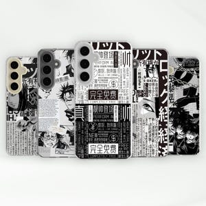 Custodia per telefono Anime Lover per Samsung - Manga giapponese Arte nera per Samsung S25 Ultra S24 Plus S23 FE S22 S21 Galaxy Note 20 A56 A55 A36 A26
