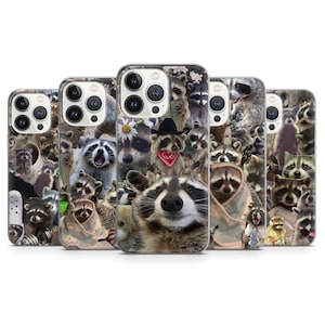Coque de portable raton laveur rigolo - Coque meme panda poubelle pour iPhone 15 Pro Max, 14, 13, 12, 11, 8 Plus, Samsung S23 Ultra, S22, S21, Pixel 8, 7