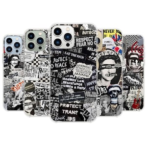 Custodia per telefono Grunge Punk Rock - Anarchy Protest Rebellion Regalo per iPhone 15 Pro Max 14 13 12 11 X 8 Plus Samsung S24 Ultra S23 FE Pixel 8