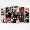Black Cat Phone Case for Samsung - Aesthetic Japan Kitty Art for Samsung S25 Ultra S24 Plus S23 FE S22 S21 Galaxy Note 20 A56 A55 A36 A26 product logo
