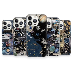 Coque de téléphone Astronomie spatiale - Coque artistique système solaire pour iPhone 16 Pro Max 15 14 13 12 11 8 Plus Samsung S25 Ultra S24 S23 S22 S21 Pixel 9 8