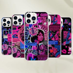 Étui pour téléphone avec bande TV Girl - Album art indépendant et collage artistique cadeau pour iPhone 16 Pro Max 15 14 13 12 X 8 Plus Samsung S25 Ultra S24 S23 S22 FE