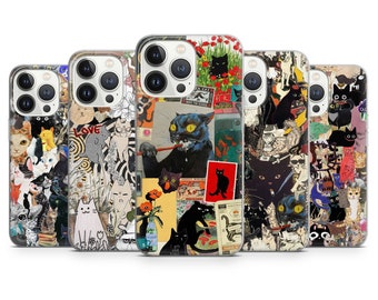 Psychedelic Cat Phone Case - Funny Kitty Art Cover for iPhone, Samsung and Google Pixel