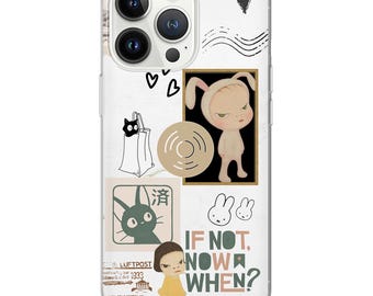 奈良美智のスマホケース - 抽象日本アート iPhone 用ギフト カバー