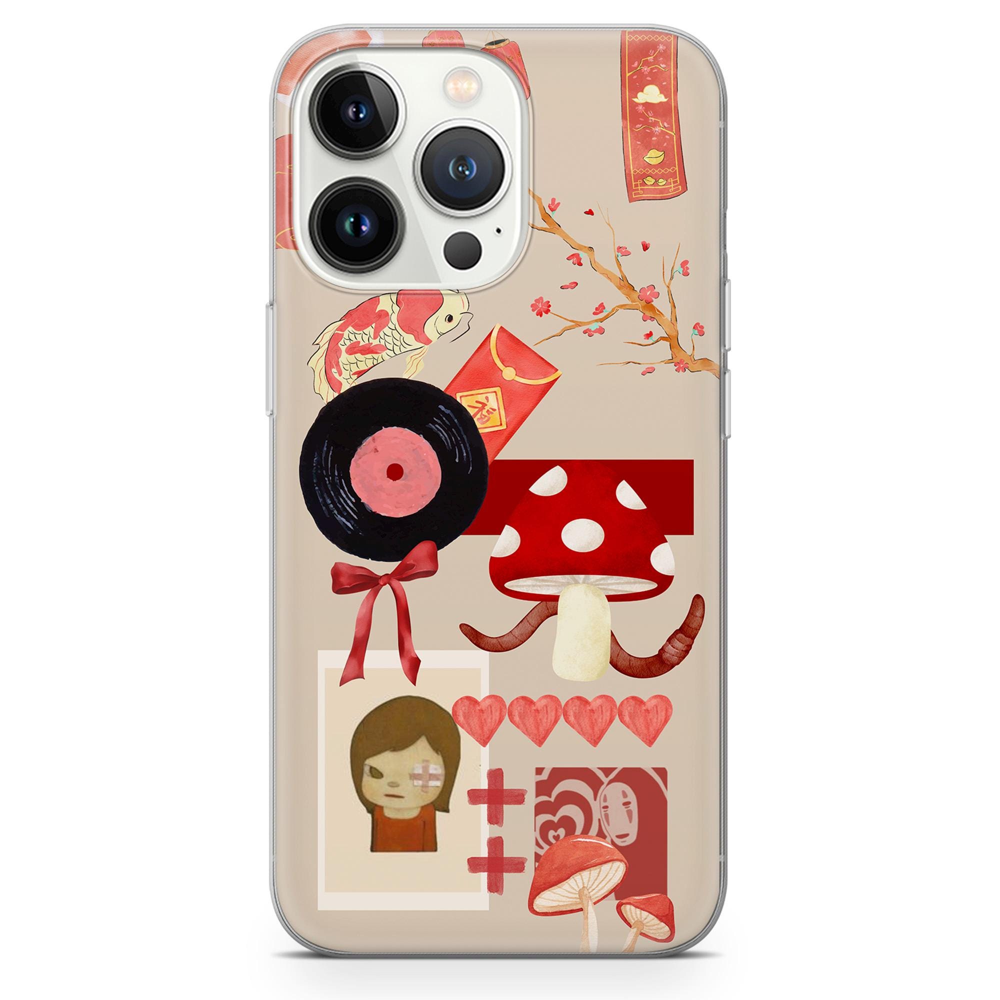 奈良美智のスマホケース - 抽象日本アート iPhone 用ギフト カバー