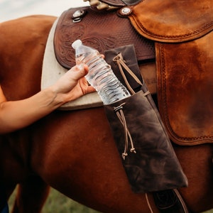 Leather Saddle Drink Holder, Saddle Phone Case, Western Bag, Personalized Western Gif, Saddle Doctor Bag, Mother's Day Gift