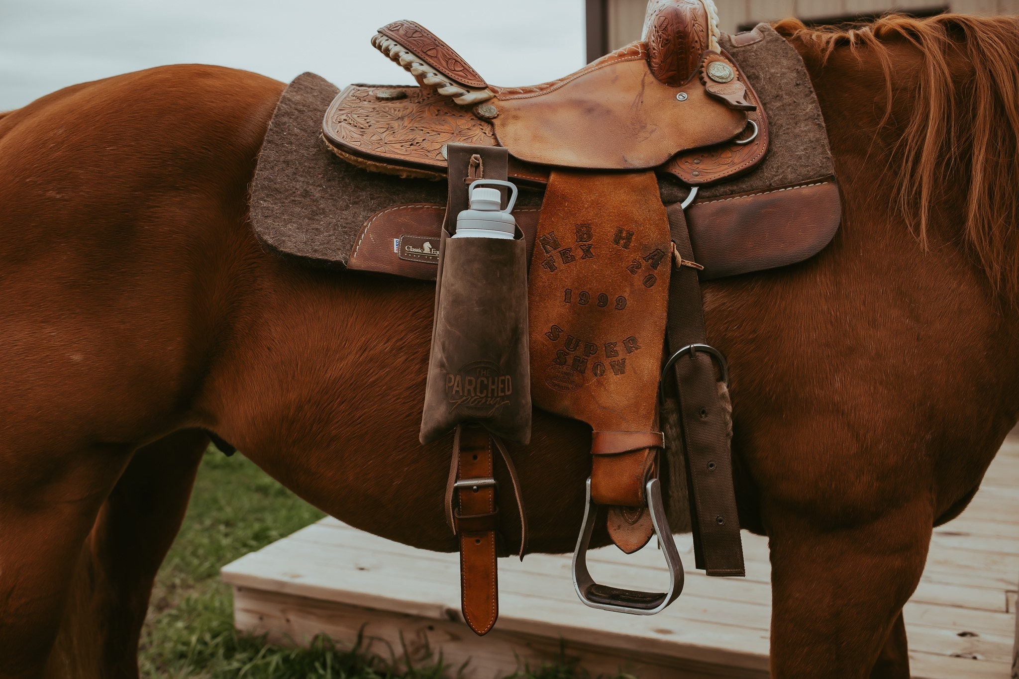 Leather Saddle Drink Holder, Saddle Phone Holder for Cowboys, Trailer Riders, Ranchers, Rodeos, Saddle Clubs, Cowgirl Gear, Horseback Riding