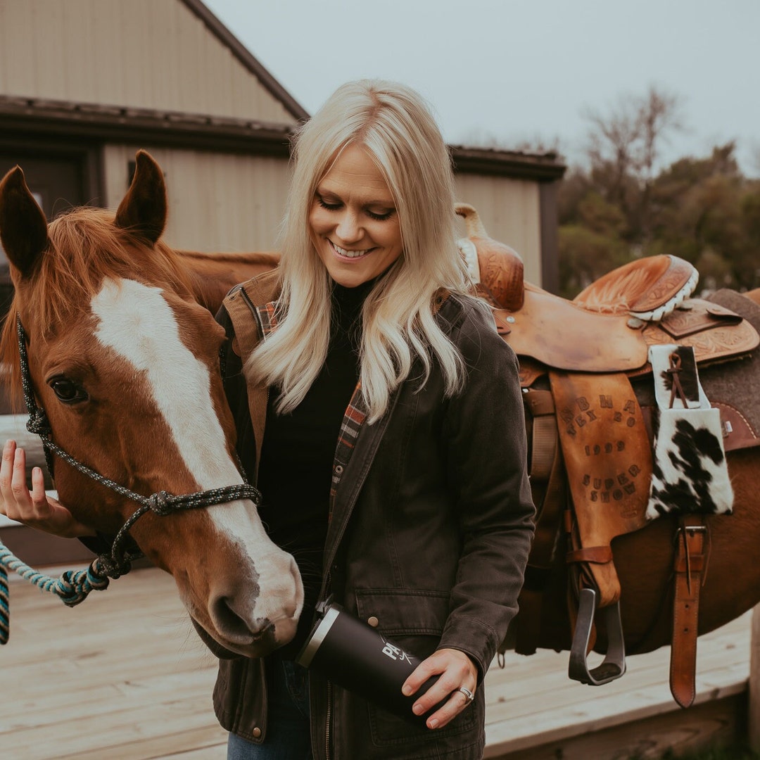 Shorty Cowhide Saddle Drink Holder, Saddle Cell Phone Holder, Bag