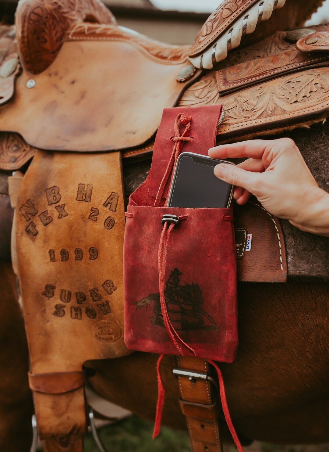 Horse Show Awards & Rodeo Prizes – Leather Saddle Drink Holder – Custom ...