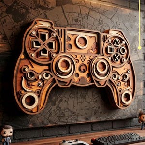 Manette de jeu SVG multicouche. CNC. Cricut. Découpe papier. Fichier de découpe laser. Calque 3D. Glowforge.