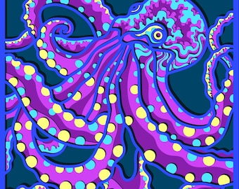 Octopus Multilayer SVG. CNC. Cricut. Paper cutting. Laser cut file. 3D layer. Glowforge.