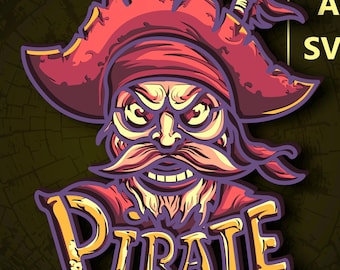 Pirate Multilayer SVG. CNC. Cricut. Paper cutting. Laser cut file. 3D layer. Glowforge.