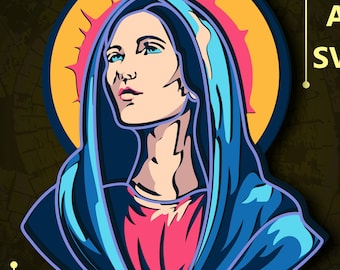 Jungfrau Maria Multilayer SVG. CNC. Cricut. Scherenschnitt. Laser cut Datei. 3D Schicht. Glühschmiede.