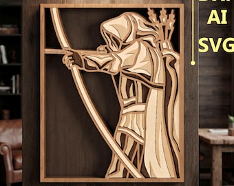 Archery Multilayer SVG. CNC. Cricut. Paper cutting. Laser cut file. 3D layer. Glowforge.
