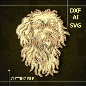 Maltese Dog Multilayer SVG/ Maltese Dog CNC file/ Cricut file / Cutting file svg/ Paper cut/ Laser cut file/ 3D layer