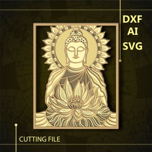 Buddha Multilayer SVG/ Buddha CNC file/ Cricut file/ Cutting file svg/ Paper cut/ Laser cut file/ 3D layer