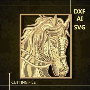 Horse Multilayer SVG/ Horse CNC file/ Cricut file / Cutting file svg/ Paper cut/ Laser cut file/ 3D layer