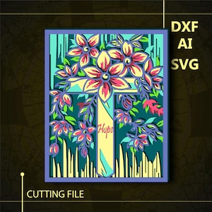 Cross Multilayer SVG/ Cross CNC file/ Multilayer svg/ Cutting file svg/ Paper cut/ Laser cut file/ 3D layer