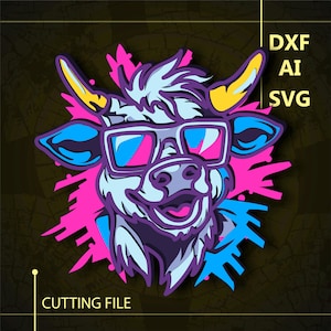 Cow Multilayer SVG/ Cow CNC file/ Cricut file / Cutting file svg/ Paper cut/ Laser cut file/ 3D layer